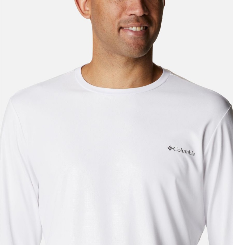 White Columbia Sun Deflector Summerdry Long Sleeve Men's T-Shirt | 71685KPBQ