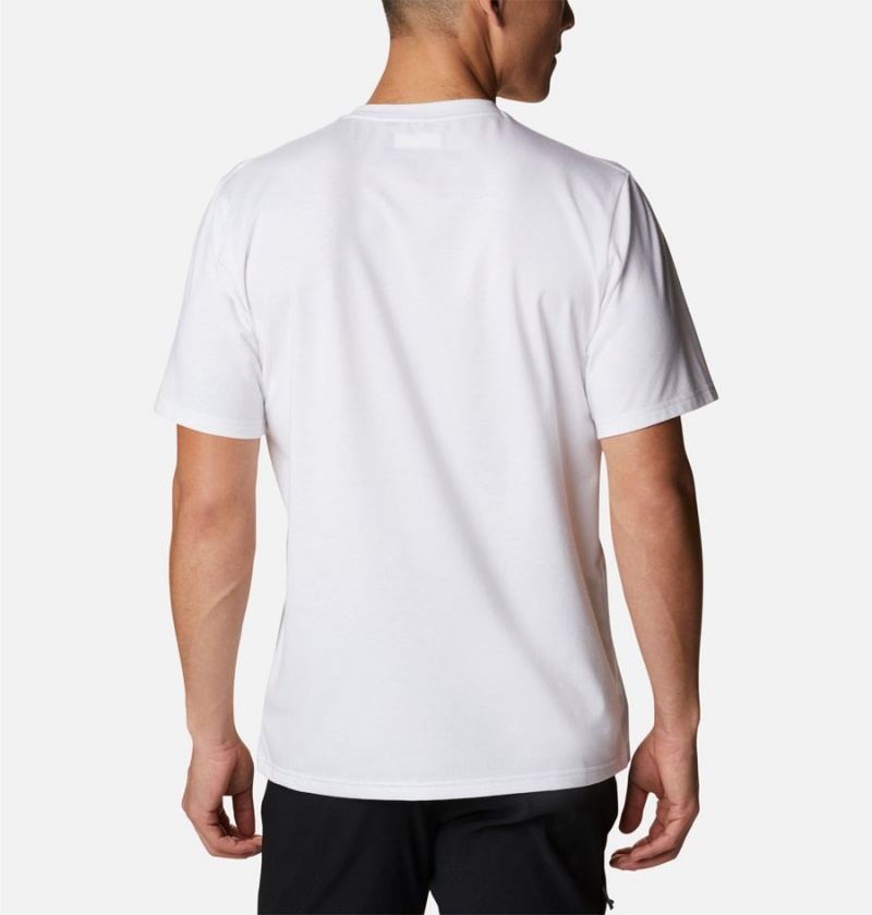 White Columbia Sun Trek Short Sleeve Men's T-Shirt | 48712ZQLY