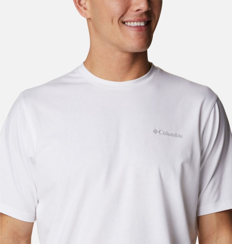 White Columbia Sun Trek Short Sleeve Men's T-Shirt | 48712ZQLY