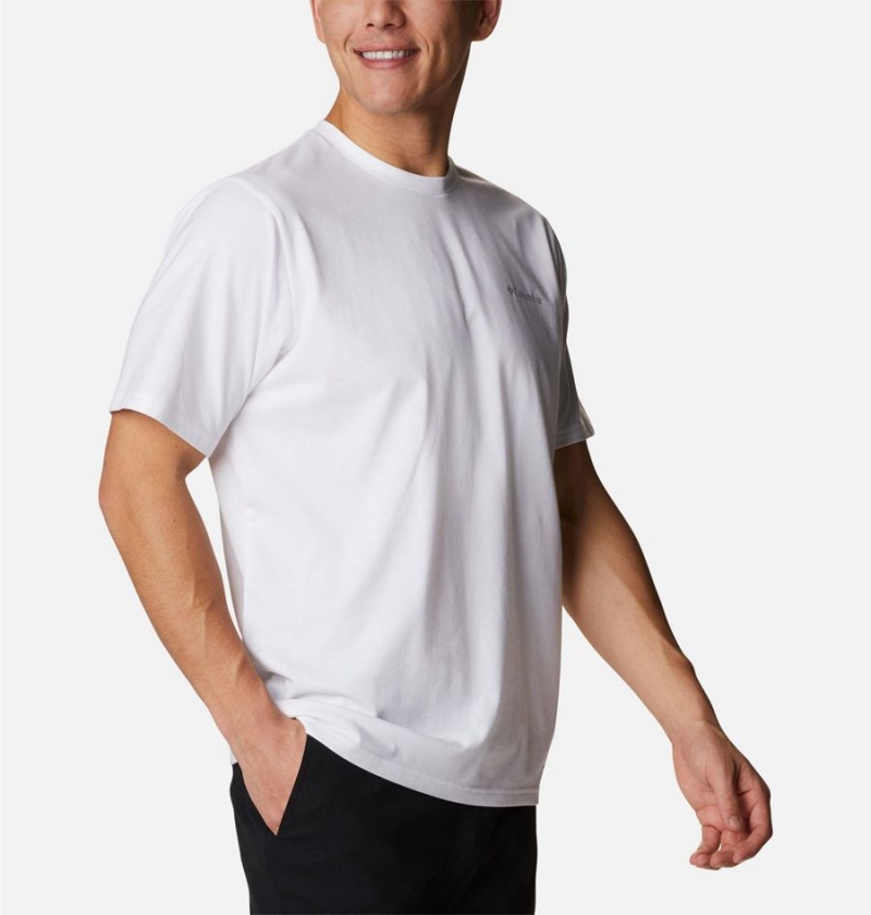 White Columbia Sun Trek Short Sleeve Men's T-Shirt | 48712ZQLY