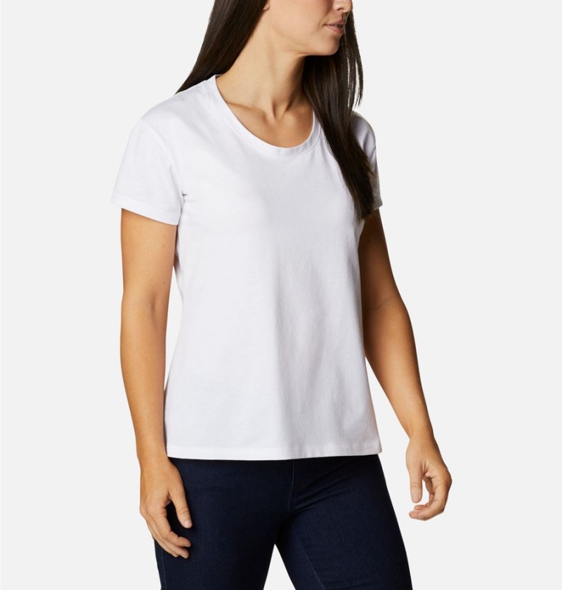 White Columbia Sun Trek Women's T-Shirt | 64037QNHW