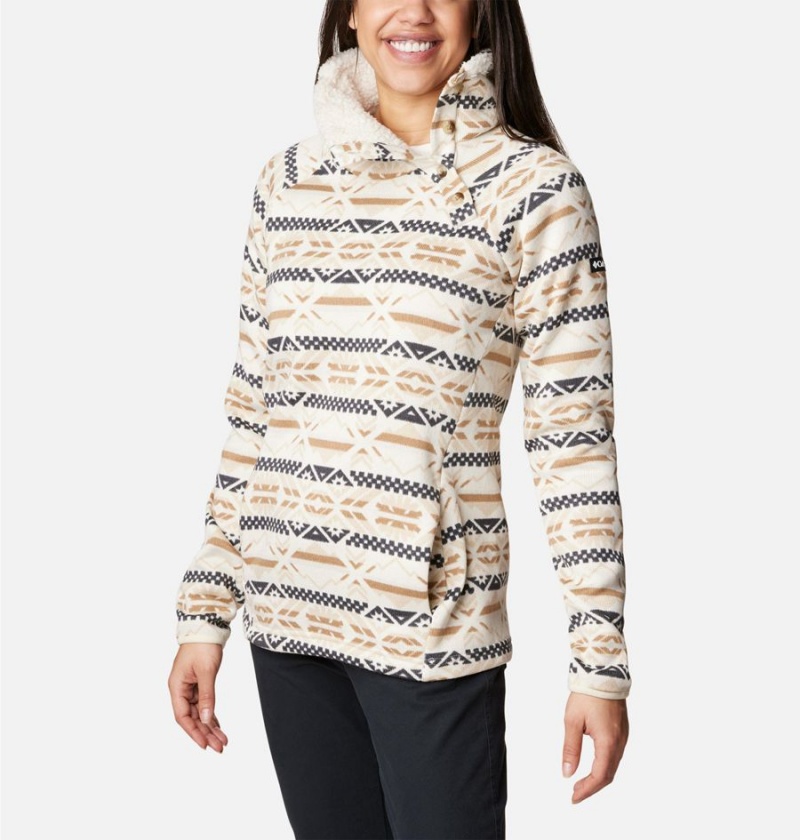 White Columbia Sweater Weather Sherpa Hybrid Women's Pullover | 58436PZBO