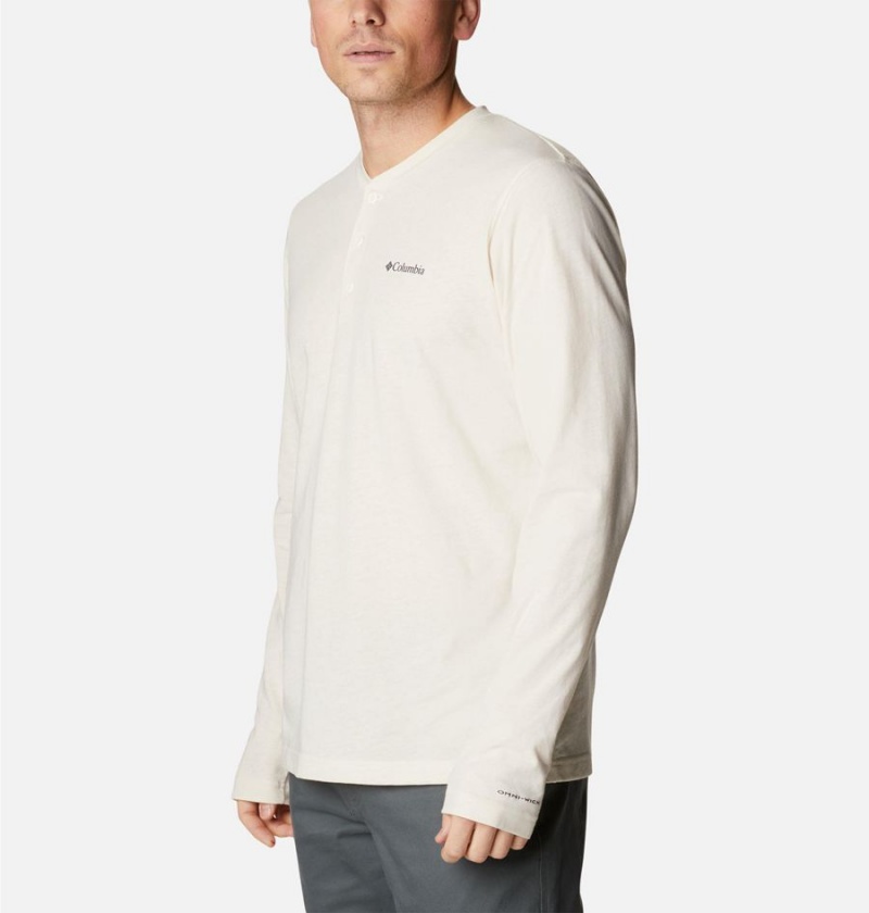 White Columbia Thistletown Hills Henley Men's T-Shirt | 08267XLQC