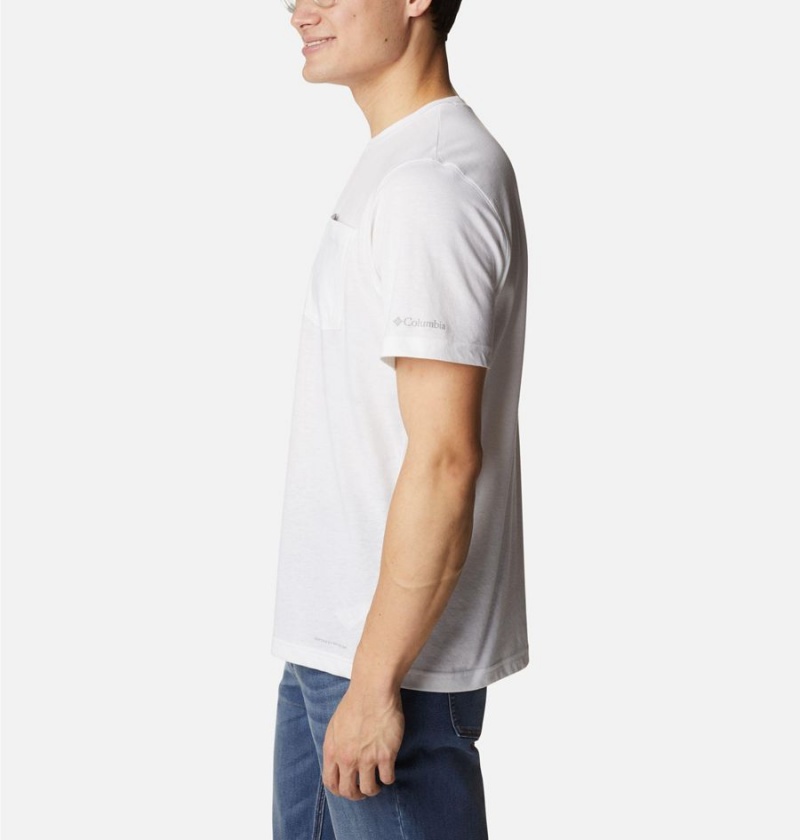 White Columbia Thistletown Hills Pocket Men's T-Shirt | 86504DVAT