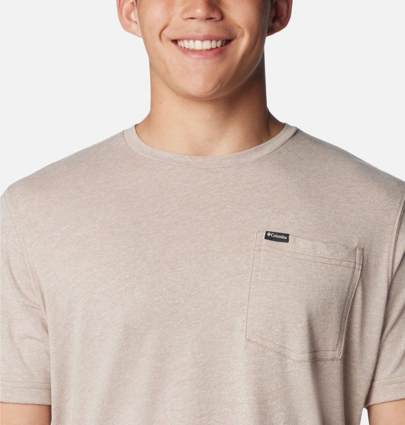 White Columbia Thistletown Hills Pocket Men's T-Shirt | 32048MXCS