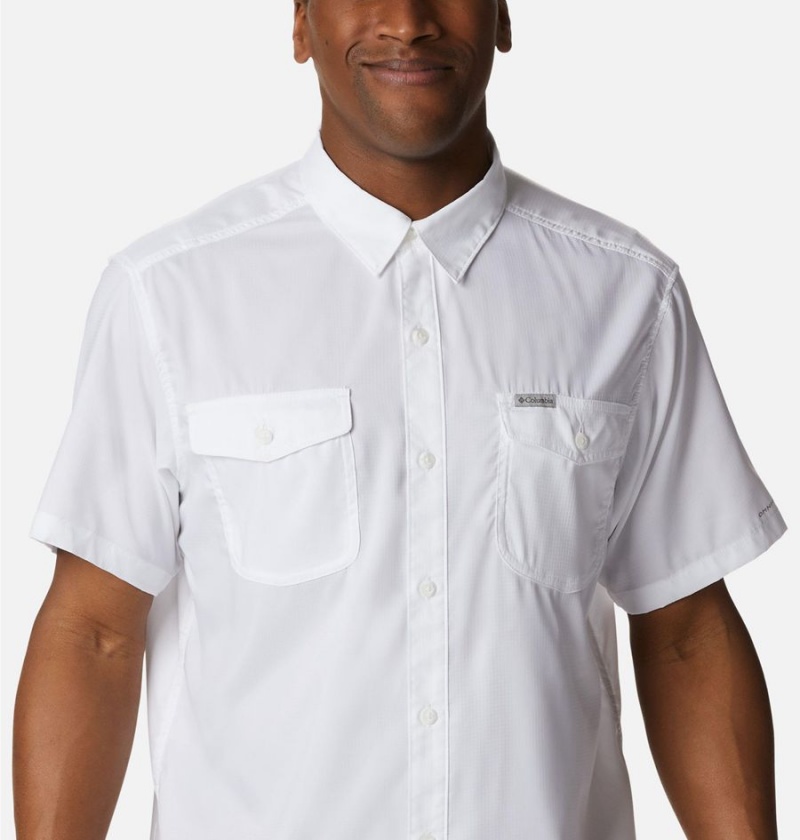 White Columbia Utilizer II Solid Short Sleeve Men's Shirt | 60391FAUK