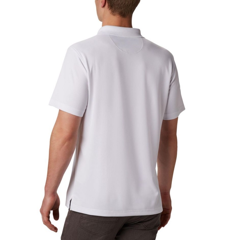 White Columbia Utilizer Men's Polo Shirt | 87613XOLQ