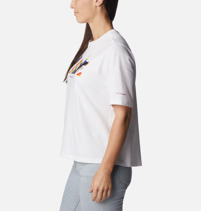 White Columbia Wild Places Women's T-Shirt | 10263REAT