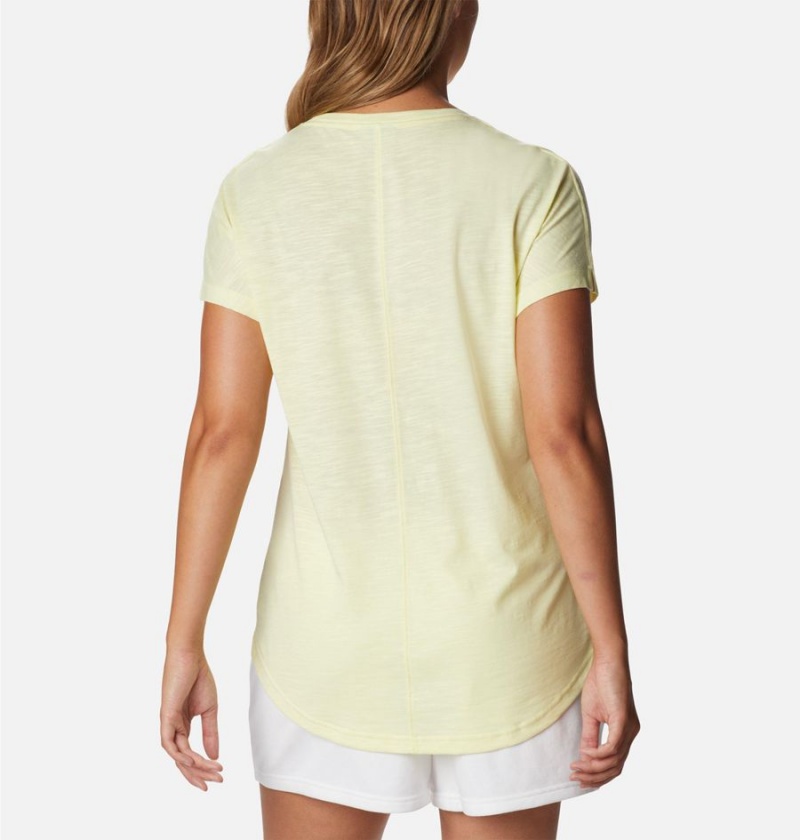 Yellow Columbia Cades Cape Women's T-Shirt | 48723SDIP