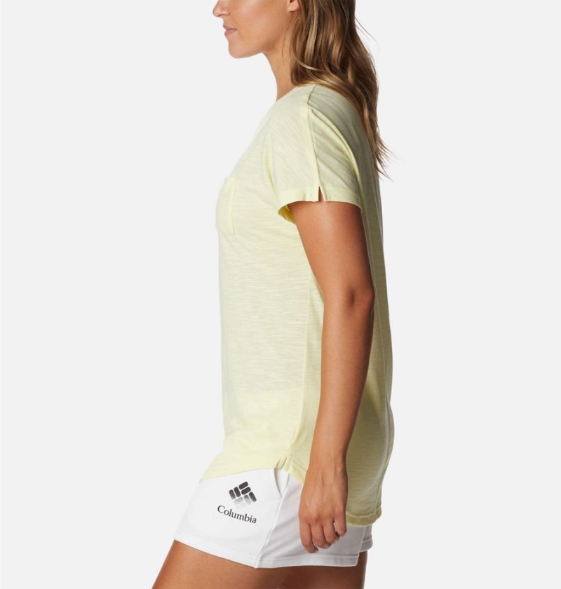 Yellow Columbia Cades Cape Women's T-Shirt | 48723SDIP