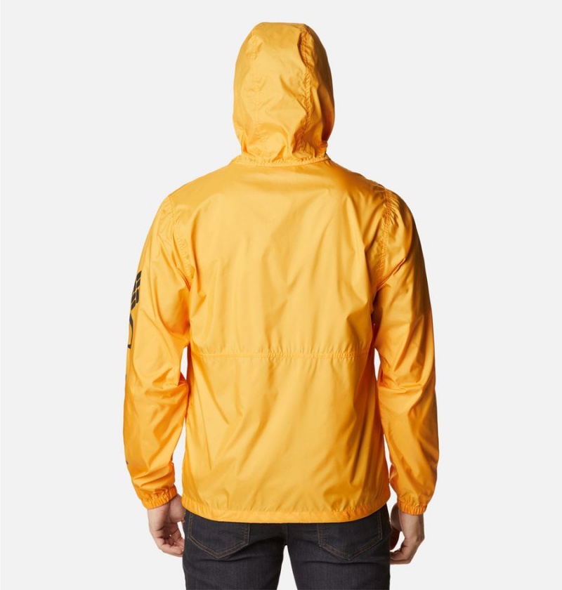 Yellow Columbia Carbon Hill Packable Men's Windbreaker | 06743UPTD