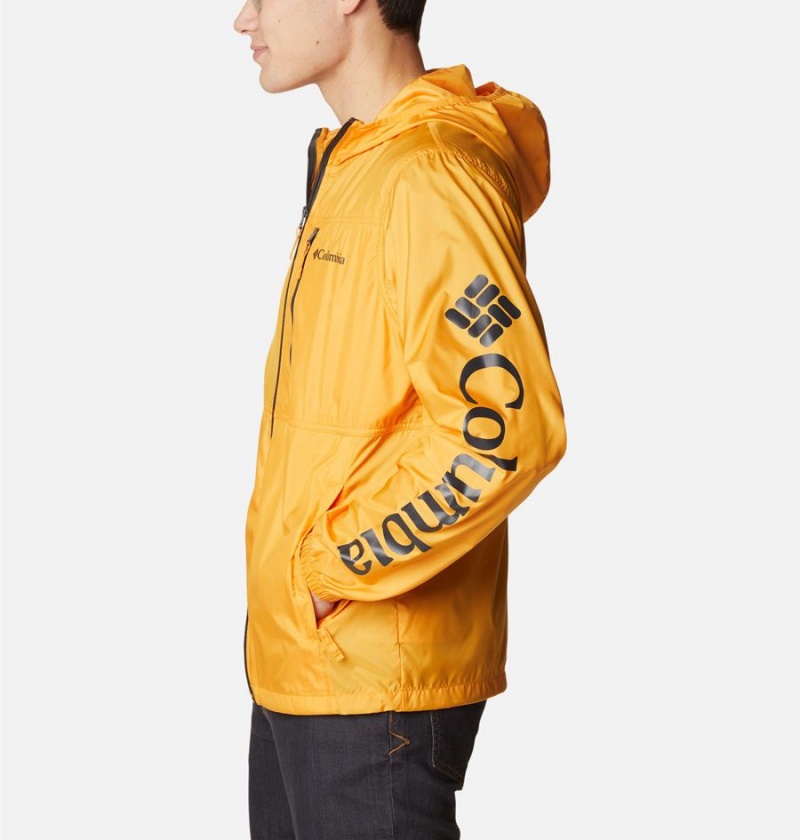 Yellow Columbia Carbon Hill Packable Men's Windbreaker | 06743UPTD