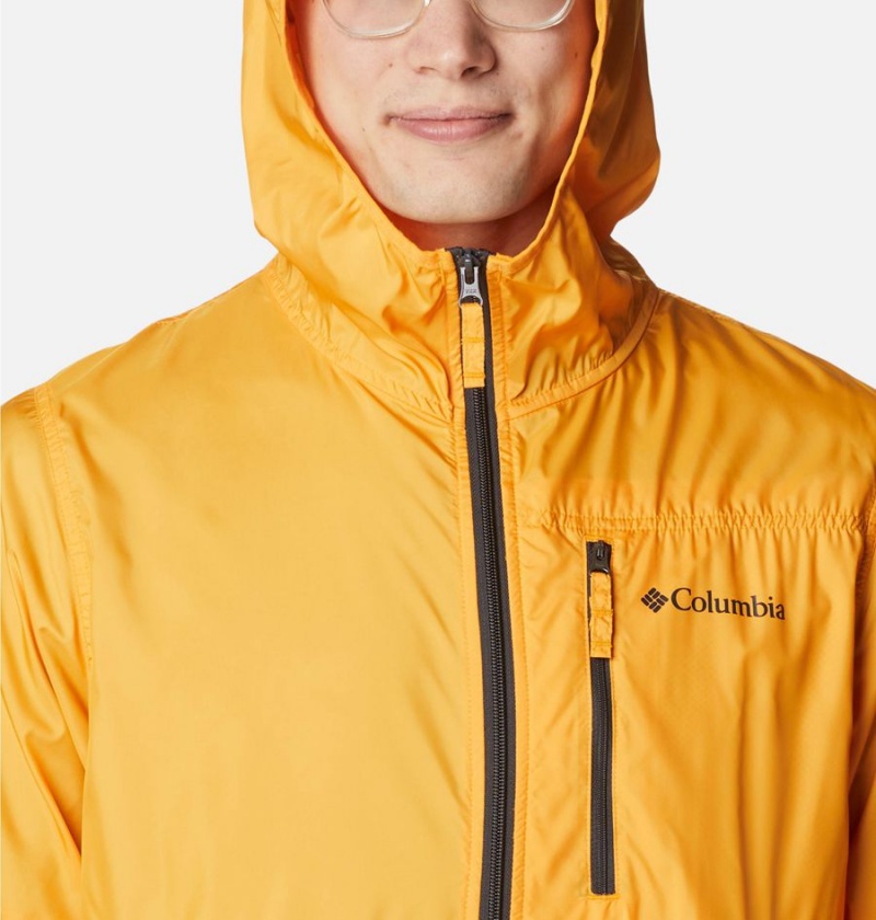 Yellow Columbia Carbon Hill Packable Men's Windbreaker | 06743UPTD