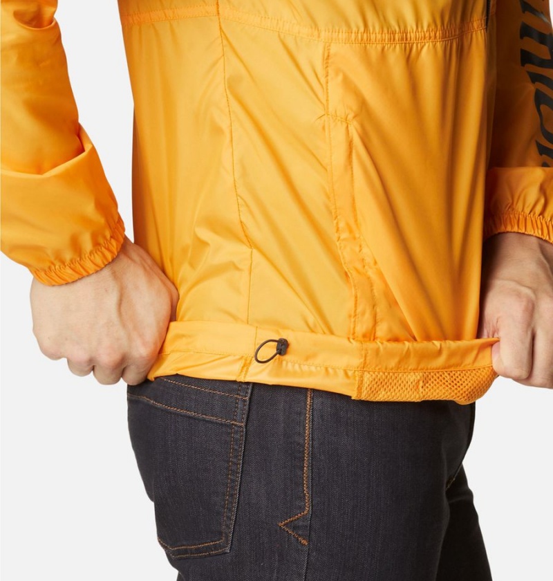 Yellow Columbia Carbon Hill Packable Men's Windbreaker | 06743UPTD