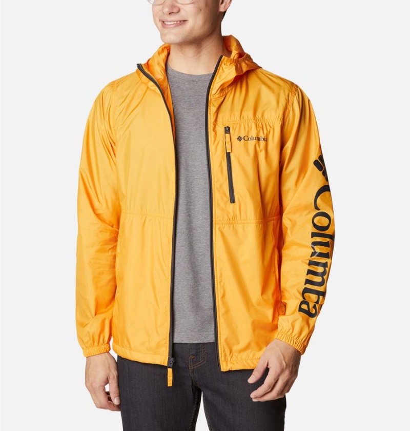 Yellow Columbia Carbon Hill Packable Men's Windbreaker | 06743UPTD