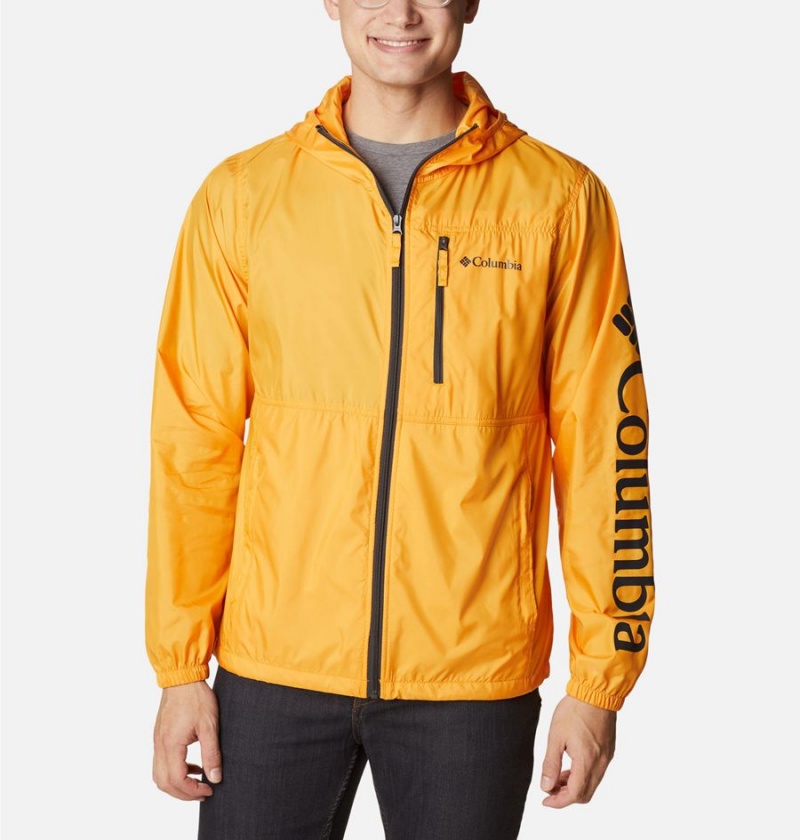 Yellow Columbia Carbon Hill Packable Men\'s Windbreaker | 06743UPTD