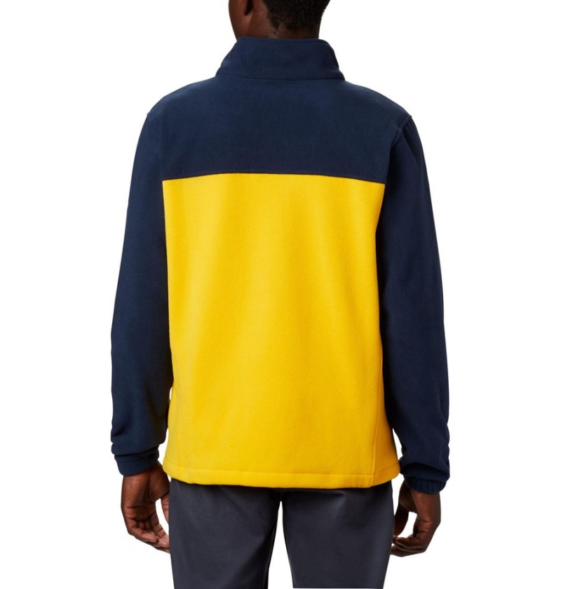 Yellow Columbia Collegiate Flanker III - Michigan Men's Fleece Jacket | 50682AHIF