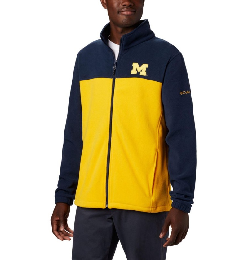 Yellow Columbia Collegiate Flanker III - Michigan Men\'s Fleece Jacket | 50682AHIF