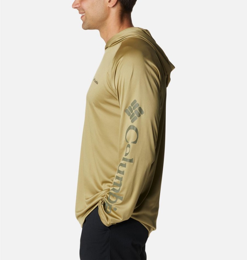 Yellow Columbia Fork Stream Men's Hoodie | 97680TAFL