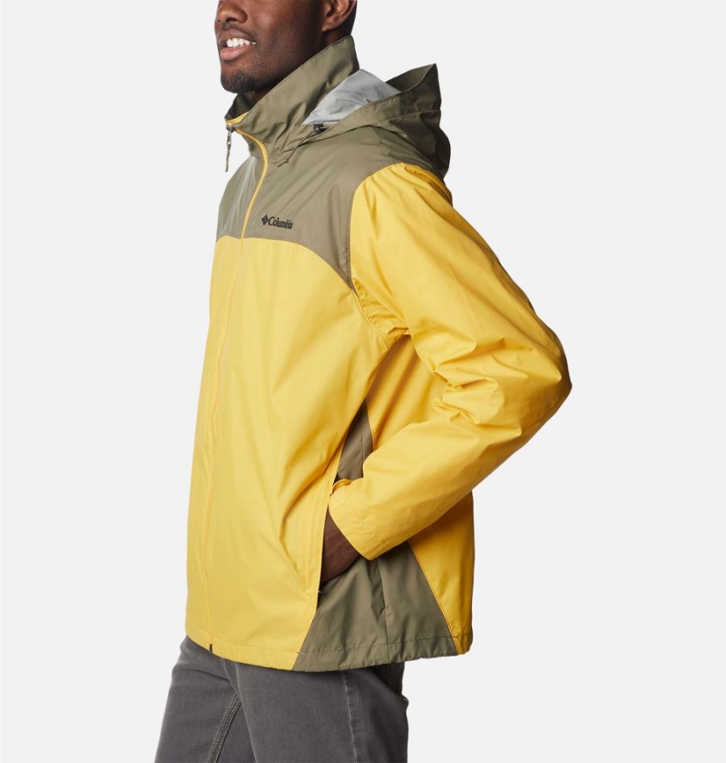 Yellow Columbia Glennaker Lake Men's Rain Jacket | 18472MOBS