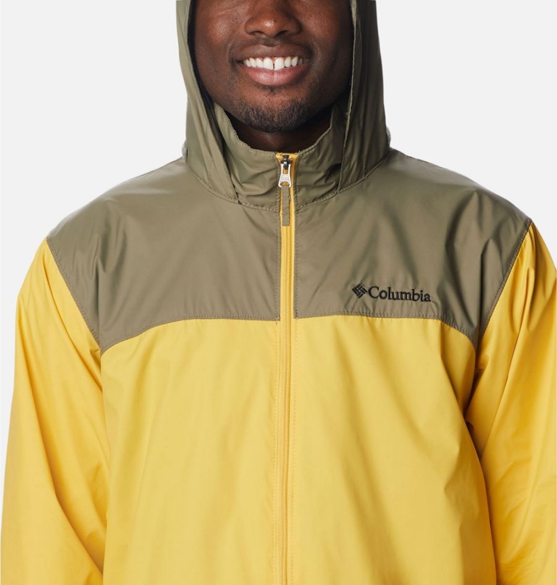 Yellow Columbia Glennaker Lake Men's Rain Jacket | 18472MOBS