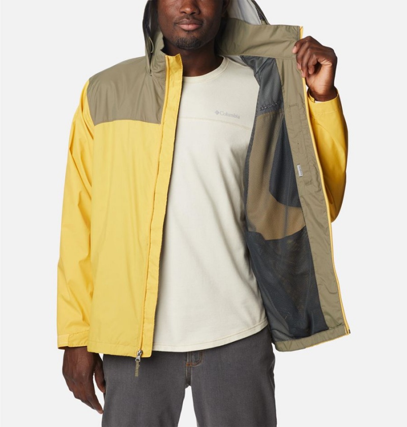 Yellow Columbia Glennaker Lake Men's Rain Jacket | 18472MOBS