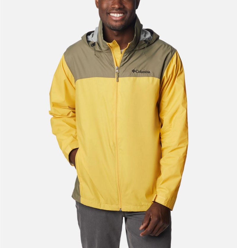 Yellow Columbia Glennaker Lake Men\'s Rain Jacket | 18472MOBS