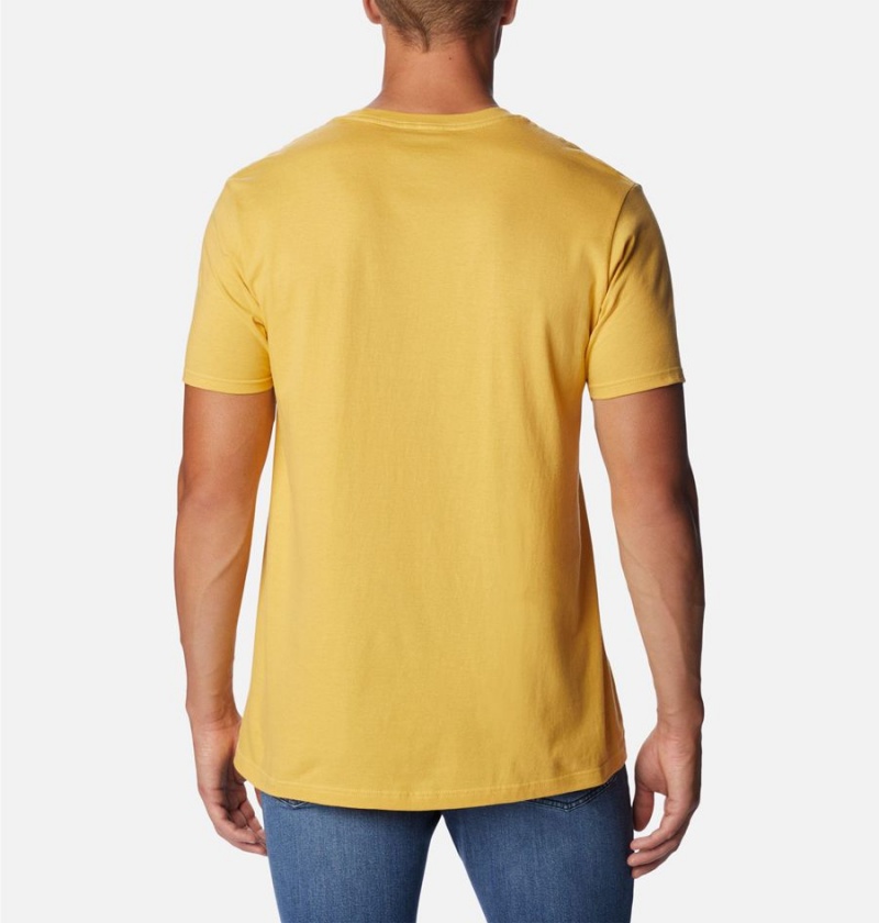 Yellow Columbia Grand Canyon NP Men's T-Shirt | 78369DPZF