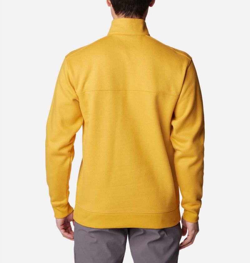 Yellow Columbia Hart Mountain II Half Zip Men's Sweatshirt | 27560LDGE