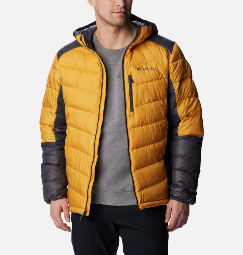 Yellow Columbia Labyrinth Loop Omni Heat Infinity Hooded Insulated Men's Puffer Jacket | 60248BFCM