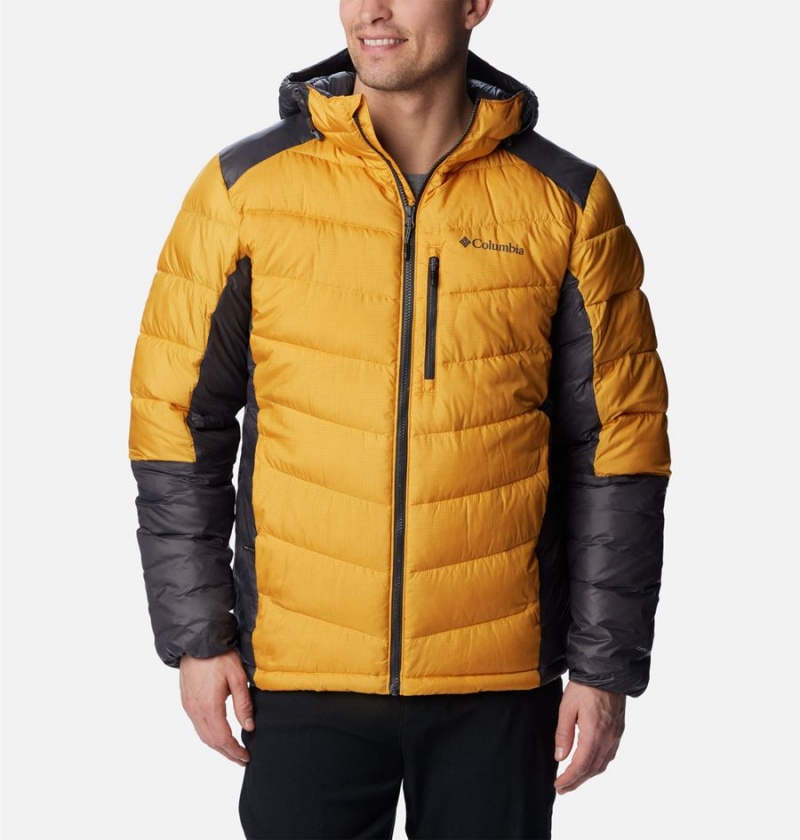 Yellow Columbia Labyrinth Loop Omni Heat Infinity Hooded Insulated Men\'s Puffer Jacket | 60248BFCM