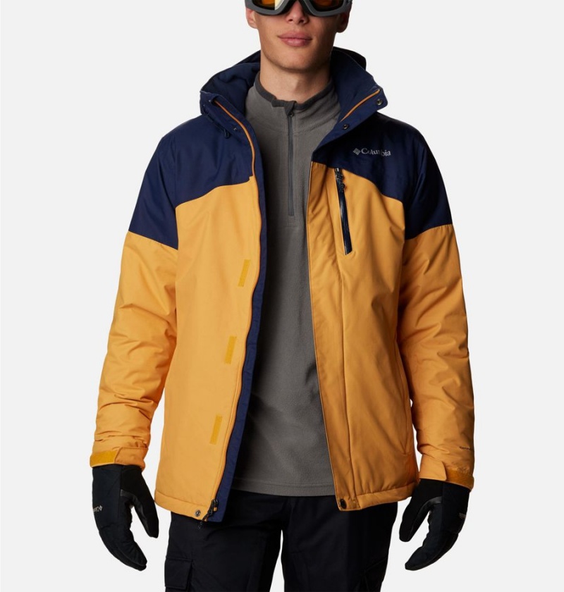 Yellow Columbia Last Tracks Insulated Men's Ski Jacket | 67138VAZF