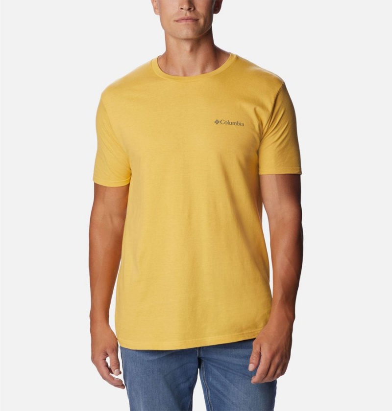 Yellow Columbia Orla Graphic Men's T-Shirt | 40719BNSV