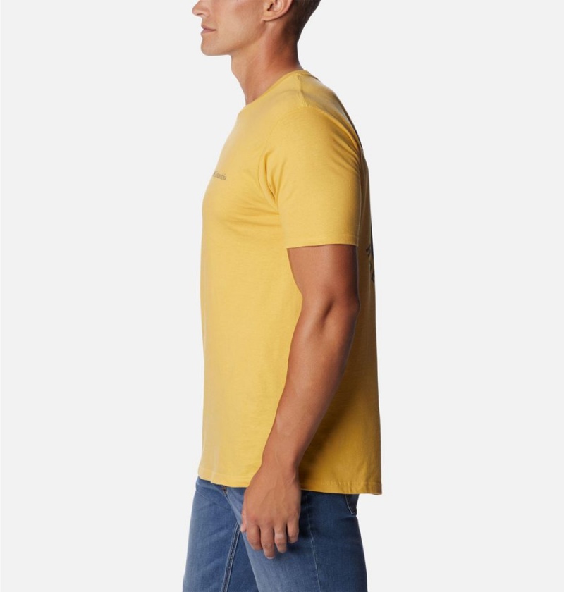 Yellow Columbia Orla Graphic Men's T-Shirt | 40719BNSV