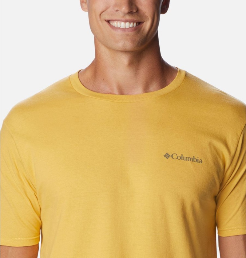 Yellow Columbia Orla Graphic Men's T-Shirt | 40719BNSV