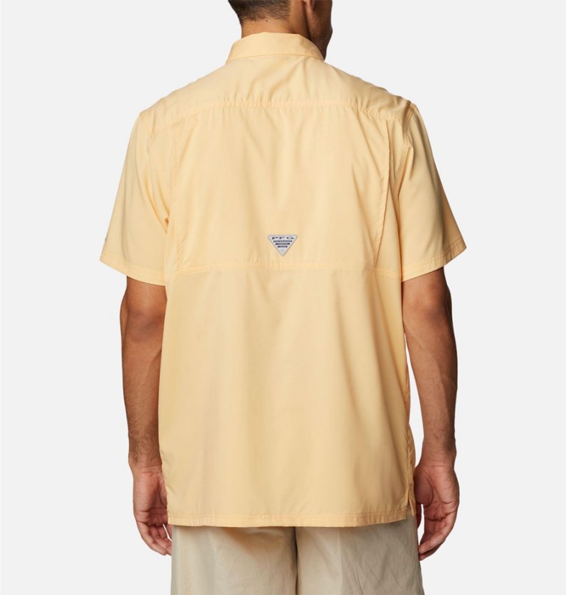 Yellow Columbia PFG Slack Tide Camp Men's Shirt | 56809PXUS