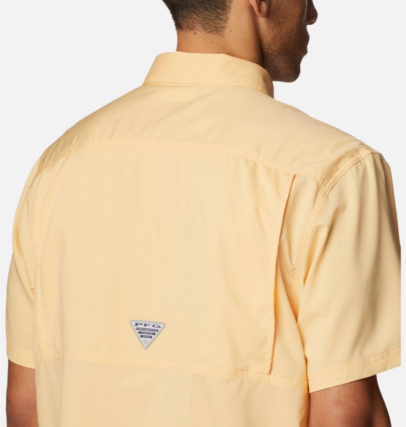 Yellow Columbia PFG Slack Tide Camp Men's Shirt | 56809PXUS