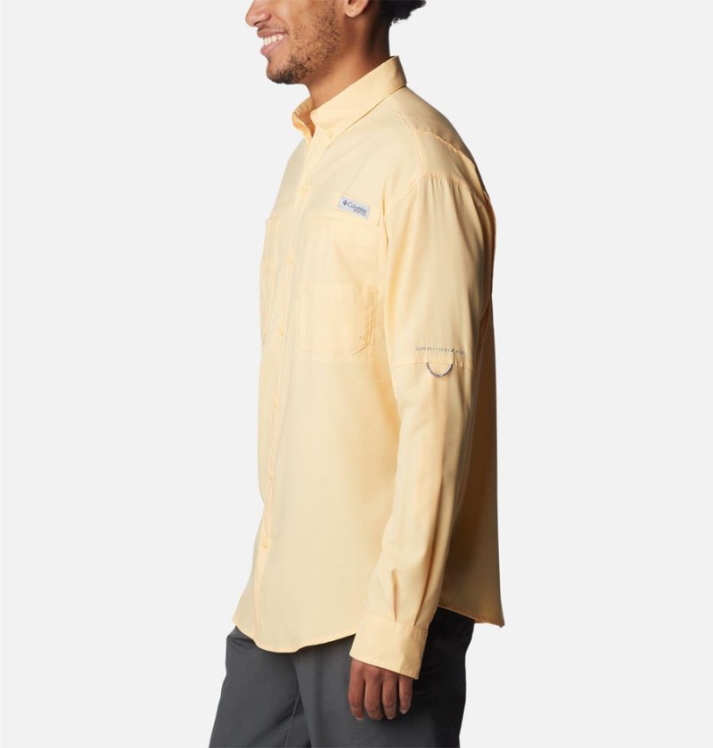 Yellow Columbia PFG Tamiami II Long Sleeve Men's Shirt | 69054YLDX