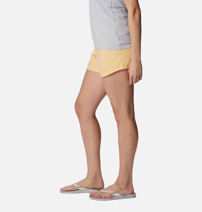 Yellow Columbia PFG Tamiami Pull-On Women's Shorts | 75620WITB