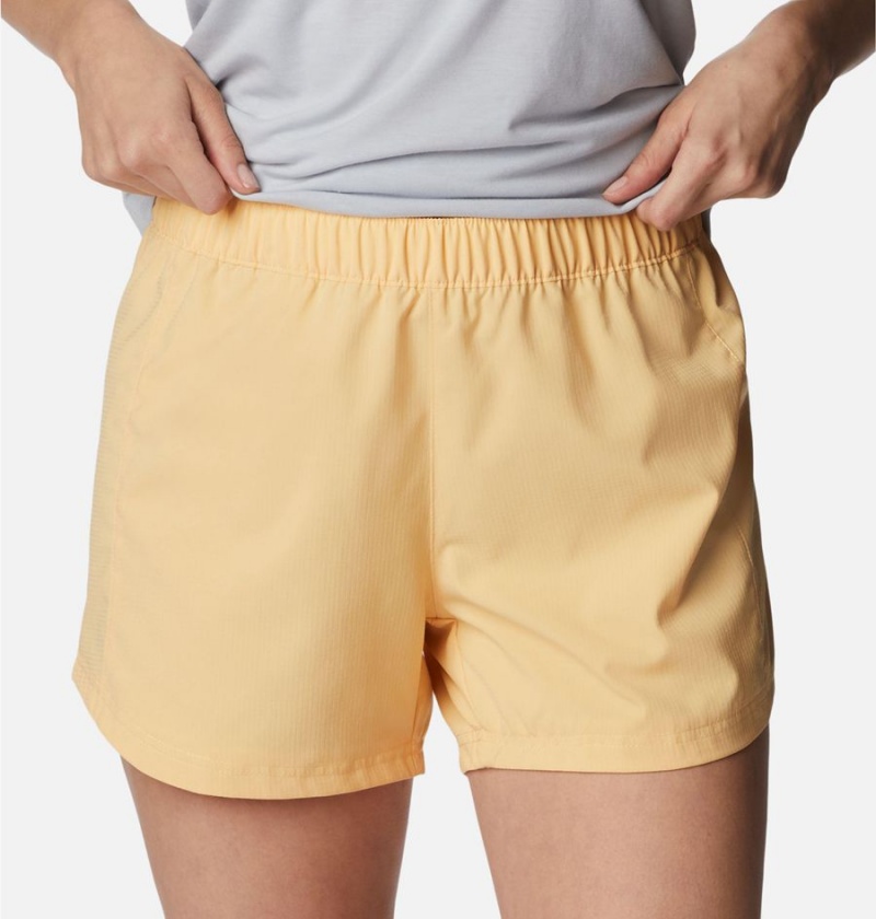 Yellow Columbia PFG Tamiami Pull-On Women's Shorts | 75620WITB