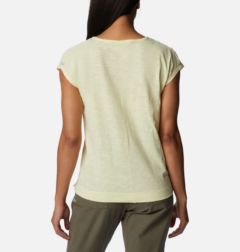 Yellow Columbia Point Loma Women's T-Shirt | 96035WVDR