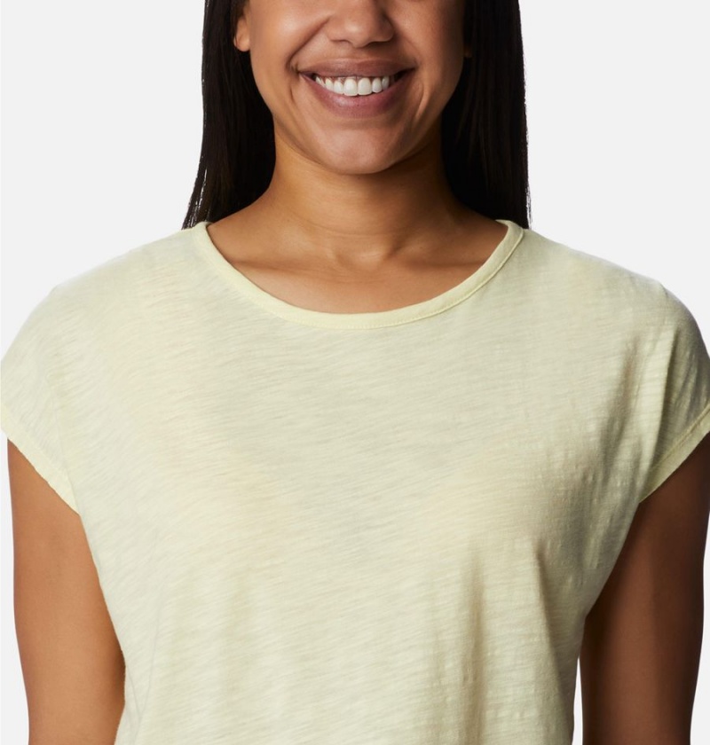 Yellow Columbia Point Loma Women's T-Shirt | 96035WVDR