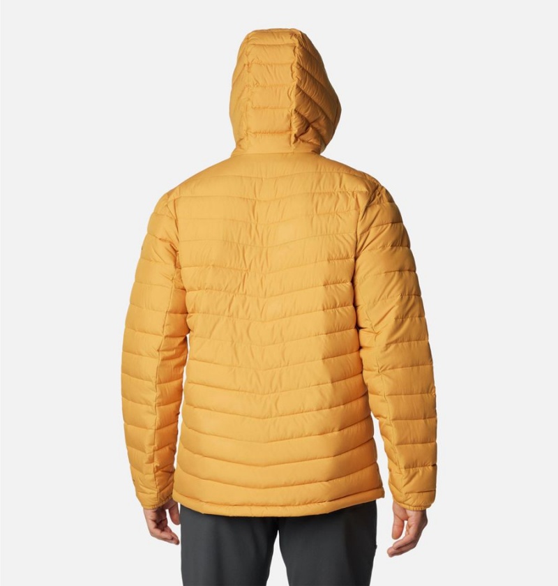 Yellow Columbia Slope Edge Hooded Insulated Men's Puffer Jacket | 19347ZMHA