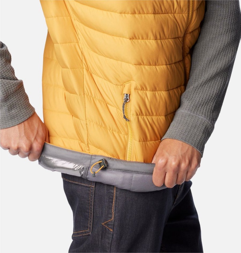 Yellow Columbia Slope Edge Men's Vest | 36579YZST