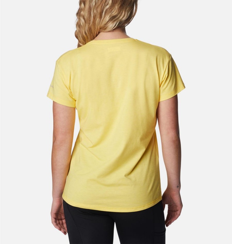 Yellow Columbia Sun Trek Women's T-Shirt | 53127UXIB