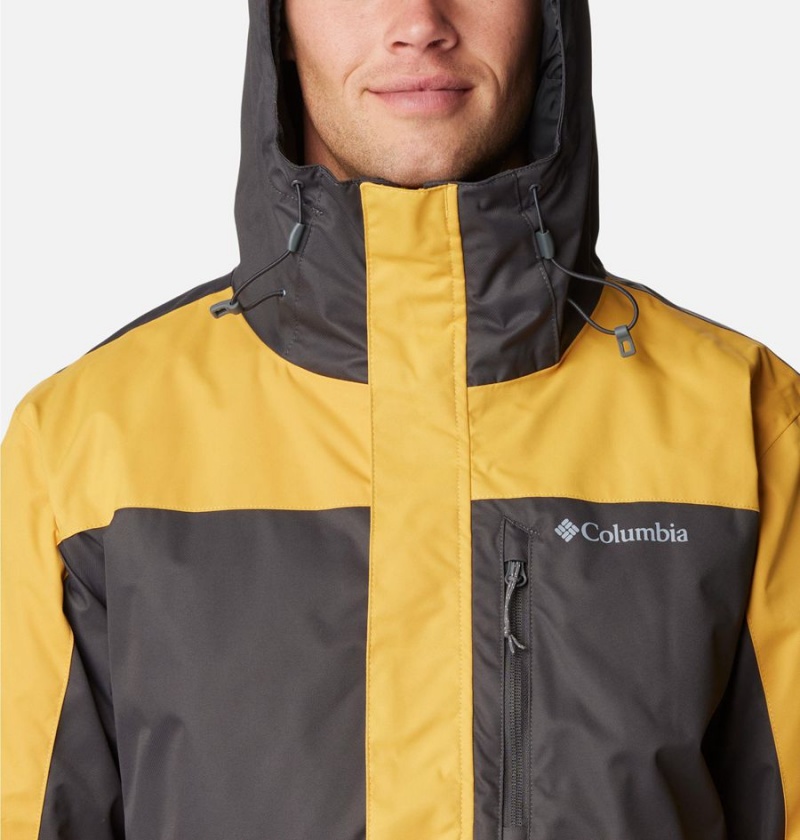 Yellow Columbia Tipton Peak II Insulated Men's Rain Jacket | 31456OJBL