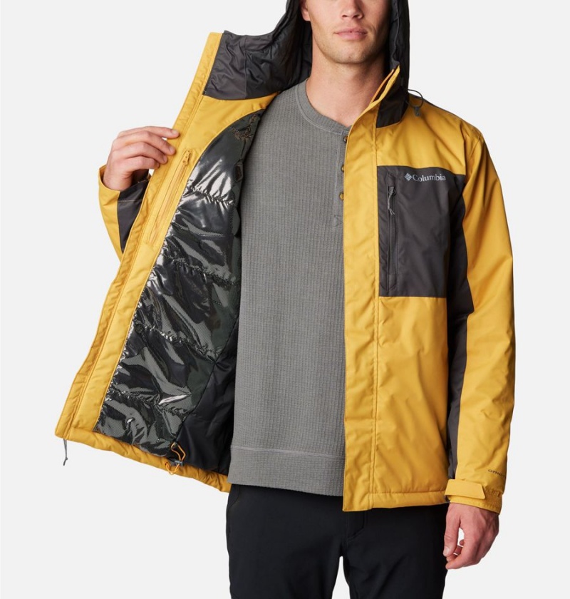 Yellow Columbia Tipton Peak II Insulated Men's Rain Jacket | 31456OJBL