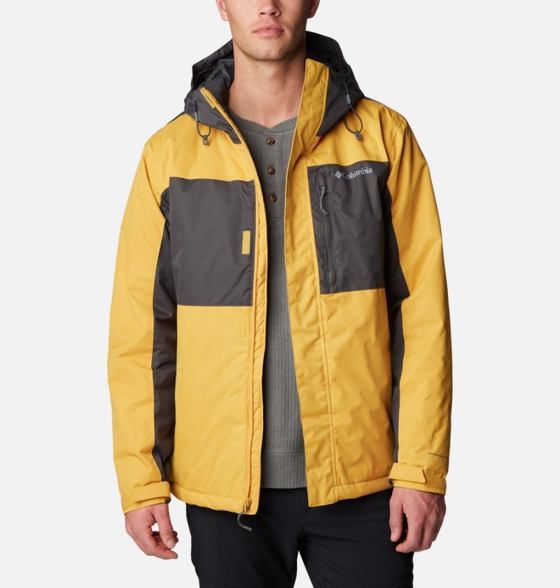 Yellow Columbia Tipton Peak II Insulated Men's Rain Jacket | 31456OJBL