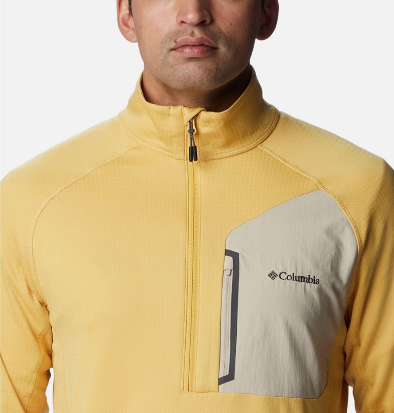 Yellow Columbia Triple Canyon Half Zip Men's Pullover | 60317LTIQ