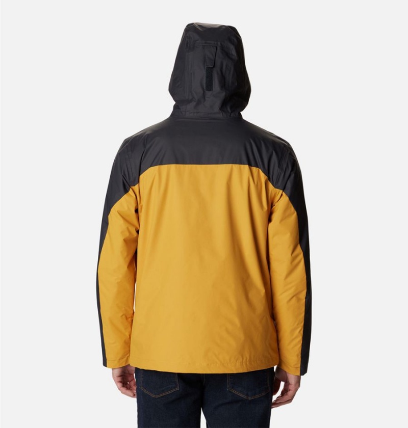 Yellow Columbia Tunnel Falls Interchange Men's 3 In 1 Jackets | 52381YPQT